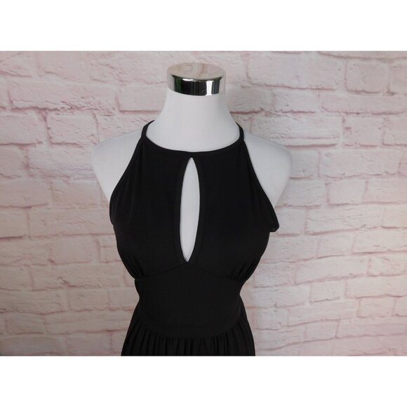 Michael Michael Kors XS Black Halter Gown Dress Keyhole Neckline NWT - Picture 2 of 12